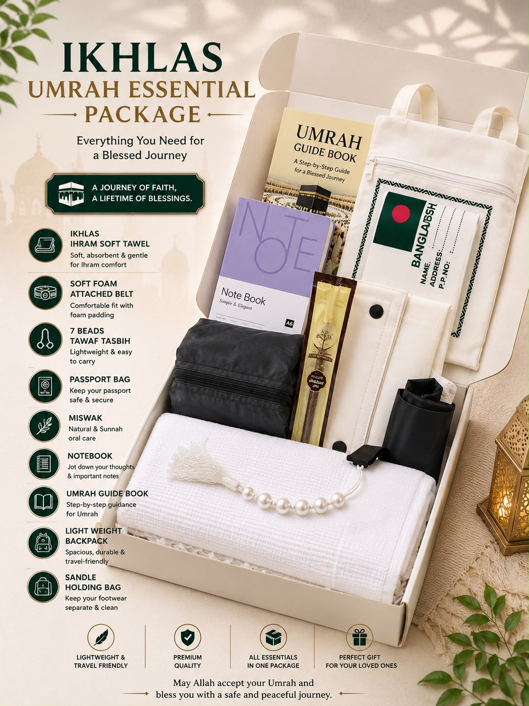 IKHLAS Hajj & Umrah Ihram Essentials Package